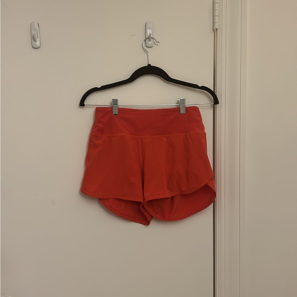 Orange speed up shorts tall size 4